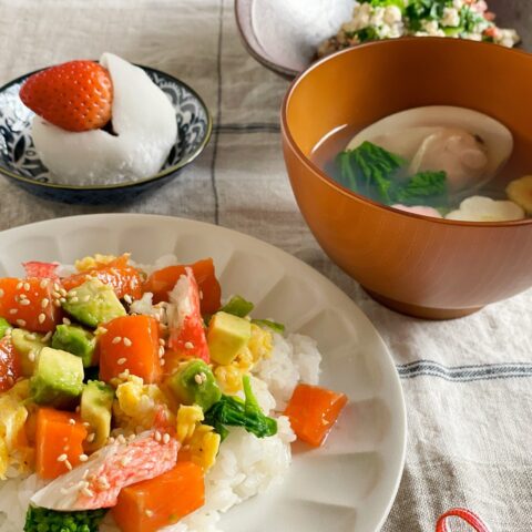 3/16(月)野菜果物で彩る春の和食の画像