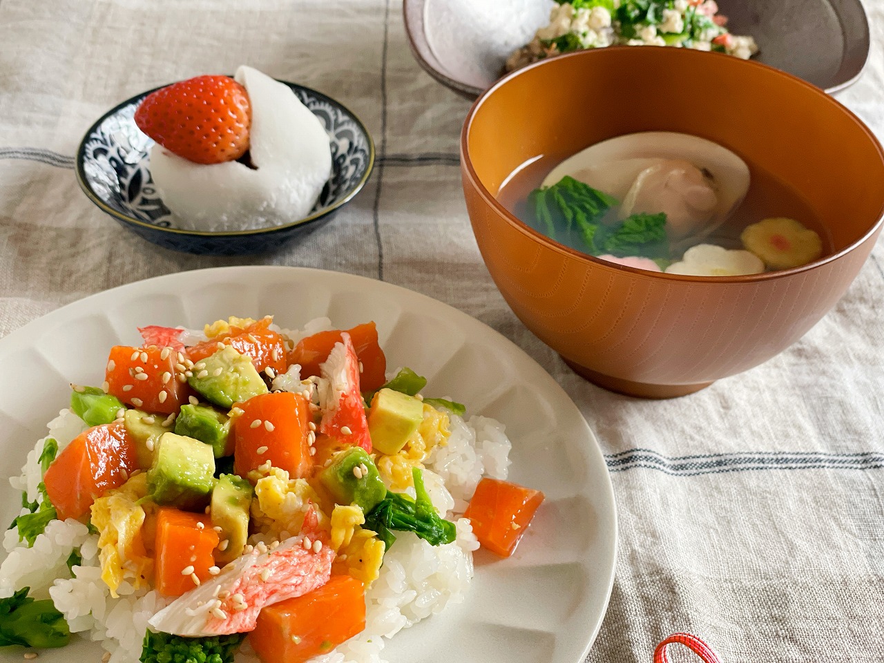 3/16(月)野菜果物で彩る春の和食の画像